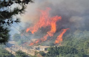 گسترش آتش سوزی در لبنان به سمت مرزهای سوریه