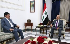 دیدار سفیر سوریه با رئیس‌جمهور عراق یک روز پس از اجلاس بغداد
