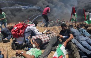 حمله تفنگداران صهیونیست به راهپیمایی مسالمت‌آمیز در شرق غزه