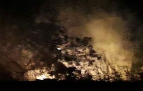 إخماد حريق أشجار حراجية على الحدود السورية اللبنانية
