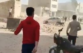انفجار خودروی بمب گذاری شده در منطقه تحت سلطه ترکیه در سوریه+ ویدیو