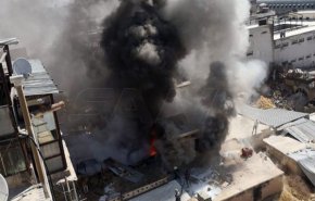 اندلاع حريق بمستودع أقمشة في دمشق ومصرع رجل إطفاء (صور)