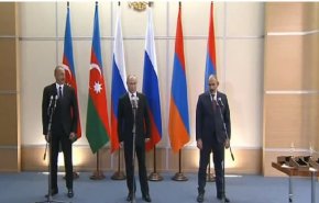 پوتین از توافق جمهوری آذربایجان و ارمنستان برای حل اختلافات خبر داد