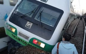 فیلم| برخورد ۲ قطار مترو  در خط مترو کرج به تهران