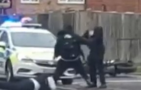 حمله با قمه به پلیس لندن