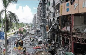 انفجار مرگبار در یک غذاخوری در چین +عکس
