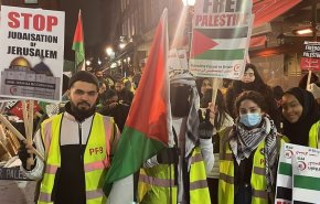 تظاهرات حاشدة في لندن تضامنًا مع اهالي حي الشيخ جراح