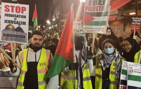 تظاهرات در لندن در حمایت از ساکنان محله شیخ جراح