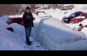  بالفيديو: سيارات محاصرة بالثلوج في روسيا