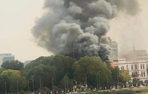 پارلمان سودان در آتش سوخت 