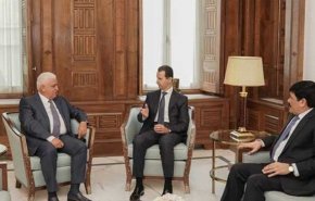 دیدار رئیس الحشد الشعبی با بشار اسد