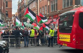 تجمع اعتراضی مقابل سفارت رژیم صهیونیستی در لندن
