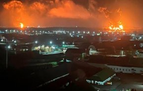 انفجار مهیب و آتش‌سوزی در انبار کلیدی سوخت روسیه +فیلم