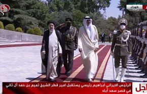 امير قطر في طهران والرئيس رئيسي يستقبله في قصر سعداباد