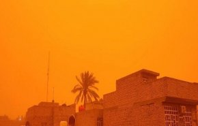 طوفان گرد و غبار شدید در بغداد پایتخت عراق+ویدیو