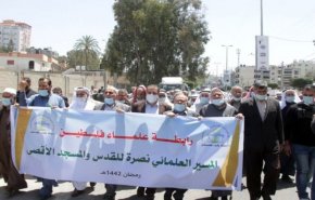 علماء غزة ينظمون مسيرًا نصرة للمسجد الأقصى المبارك