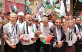 مسيرة في مخيم الجليل شرق لبنان دعما للقدس