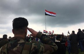 برافراشتن پرچم سوریه بر مواضع قسد در تل رفعت