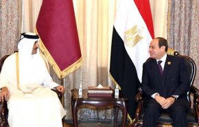 امیر قطر با السیسی در کاخ ریاست جمهوری مصر دیدار کرد