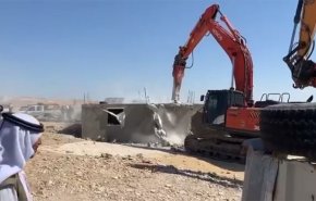 رژیم صهیونیستی چند خانه در جنوب الخلیل را ویران کرد + فیلم