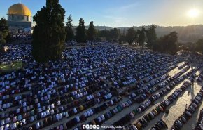 مشارکت 150 هزار نفری فلسطینیان در نماز عید قربان در «مسجدالاقصی»+ تصاویر