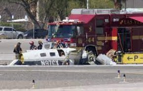 مصرع 4 أشخاص إثر اصطدام طائرتين في لاس فيغاس بالولايات المتحدة