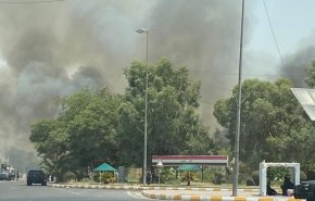 آتش سوزی در داخل منطقه سبز بغداد