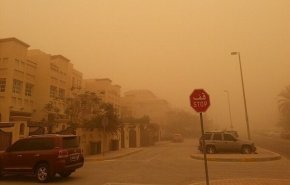 طوفان مهیب امارات را در نوردید/ابرهایی از گرد و غبار زرد