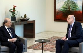 الرئيس اللبناني يلتقى رئيس الحكومة المكلف نجيب ميقاتي