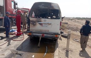 جزئیات انفجار در منطقه شوملی عراق با ۱۱ کشته و 31 مصدوم/ برخی از زائران کشته شده در حادثه تصادف عراق ایرانی هستند/ انفجار مخزن گاز ون حامل زائران بر اثر سانحه تصادف