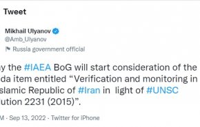 اولیانوف: بررسی راستی آزمایی فعالیت‌های هسته‌ای ایران در آژانس آغاز می‌شود