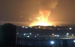 انفجار در انبار مهمات در استان حمص سوریه