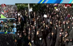تظاهرات حاشدة مؤيدة للجمهورية الإسلامية ومنددة بالشغب وإهانة المقدسات الإسلامية + فيديو