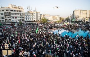 تصوير جوي للحشود في مسيرة طهران مساء اليوم