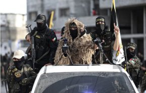 رژه نظامی سرایا القدس در سالروز تاسیس جنبش جهاد اسلامی
