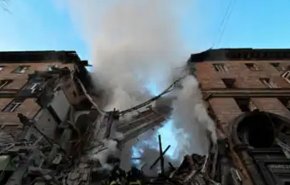 حمله موشکی به مرکز شهر جدا شده زاپروژیا اوکراین؛ یک مجتمع مسکونی ویران شد
