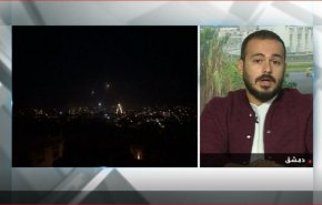 گزارش خبرنگار العالم از انهدام موشک های رژیم صهیونیستی در حریم هوایی دمشق+فیلم