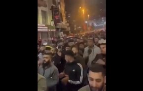 تظاهرات مردم نابلس در حمایت از گروه مبارز «عرین الاسود»