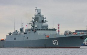 تمرین ناوچه روسی مجهز به موشک ابرفراصوت در دریای نروژ
