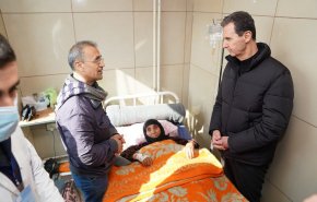 بازدید بشار اسد از بیمارستانی در حلب
