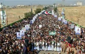 راهپیمایی گسترده مردم یمن در همبستگی با فلسطین+ویدئو