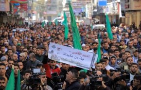 تظاهرات فلسطینیان در شمال غزه در حمایت از مسجدالأقصی و کرانه باختری