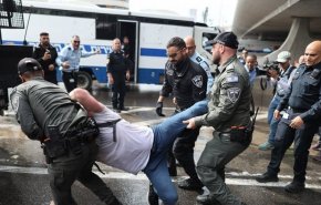 درگیری پلیس رژیم صهیونیستی با تظاهرکنندگان؛ 5 تن بازداشت شدند