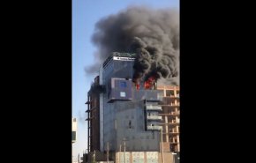 آتش سوزی عظیم در یک بانک اردنی در سودان 