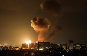 حملات هوایی جنگنده‌های رژیم اشغالگر به غزه+فیلم