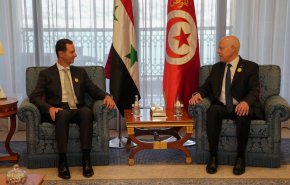 دیدار رؤسای جمهور سوریه و تونس در حاشیه کنفرانس سران عرب در جده