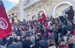 حرکت اعتراضی جبهه نجات تونس برای آزادی زندانیان سیاسی