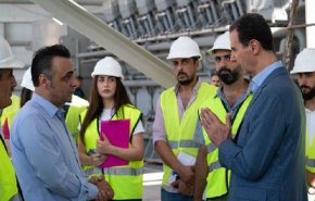 الرئيس السوري يزور المحطة الجديدة لتوليد الكهرباء في بانياس