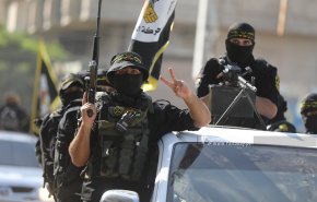 رژه نظامی جهاد اسلامی در رفح به مناسبت سالگرد نبرد 
