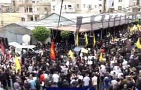 حضور گسترده مردم لبنان در مراسم تشییع پیکر احمد علی قصاص
